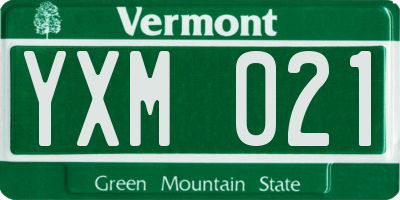 VT license plate YXM021
