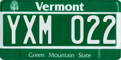 VT license plate YXM022
