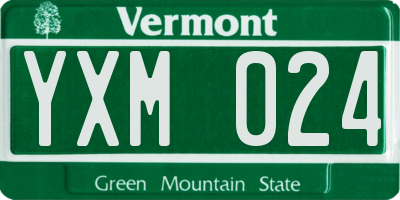 VT license plate YXM024