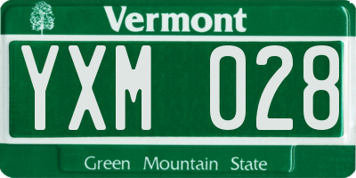 VT license plate YXM028