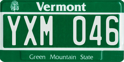 VT license plate YXM046