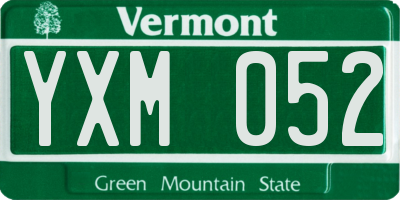 VT license plate YXM052