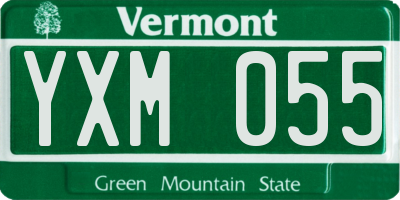 VT license plate YXM055