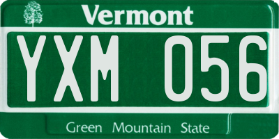 VT license plate YXM056
