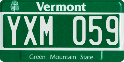 VT license plate YXM059