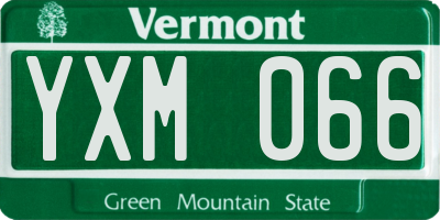 VT license plate YXM066