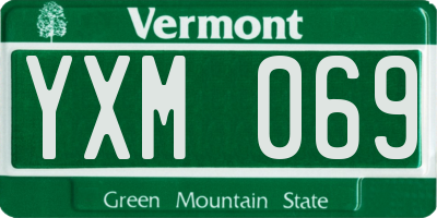 VT license plate YXM069