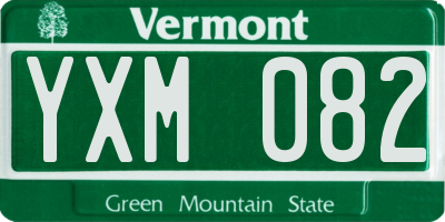 VT license plate YXM082