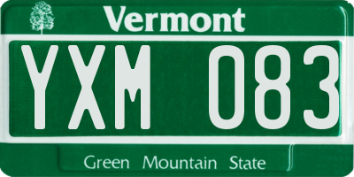 VT license plate YXM083