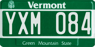 VT license plate YXM084