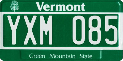 VT license plate YXM085