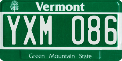 VT license plate YXM086
