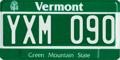VT license plate YXM090