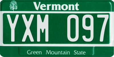 VT license plate YXM097