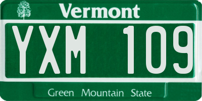 VT license plate YXM109