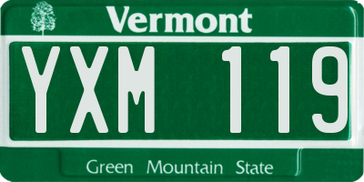 VT license plate YXM119