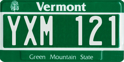 VT license plate YXM121