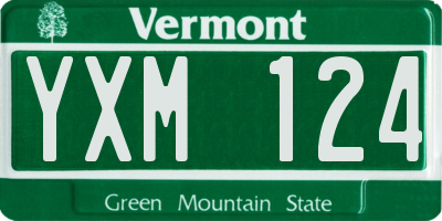 VT license plate YXM124
