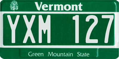 VT license plate YXM127