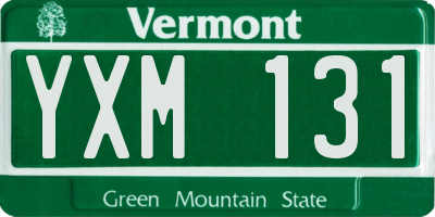 VT license plate YXM131