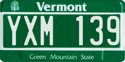 VT license plate YXM139