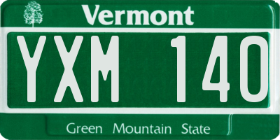 VT license plate YXM140