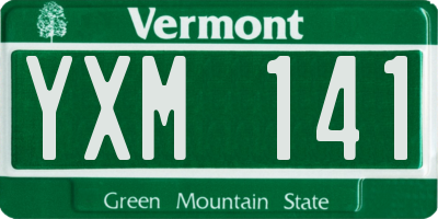 VT license plate YXM141