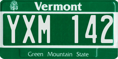 VT license plate YXM142