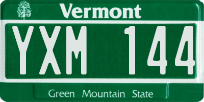 VT license plate YXM144