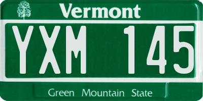 VT license plate YXM145