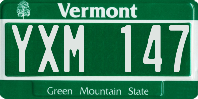VT license plate YXM147