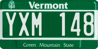 VT license plate YXM148