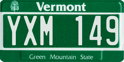 VT license plate YXM149