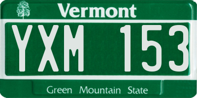 VT license plate YXM153