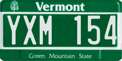 VT license plate YXM154