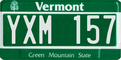 VT license plate YXM157