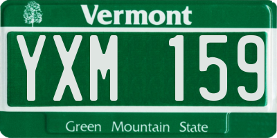 VT license plate YXM159