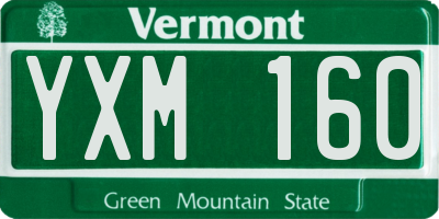 VT license plate YXM160