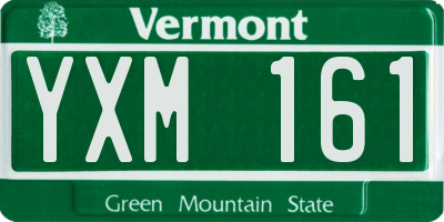VT license plate YXM161