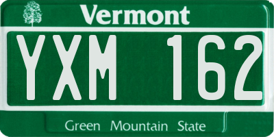 VT license plate YXM162