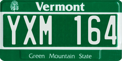 VT license plate YXM164