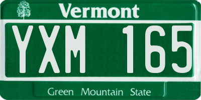 VT license plate YXM165