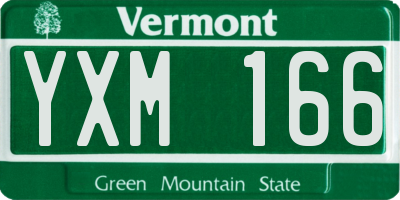 VT license plate YXM166