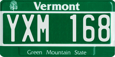 VT license plate YXM168