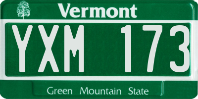 VT license plate YXM173