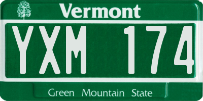 VT license plate YXM174