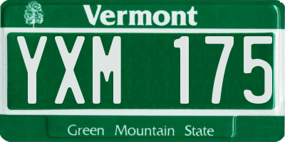 VT license plate YXM175