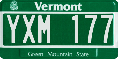 VT license plate YXM177