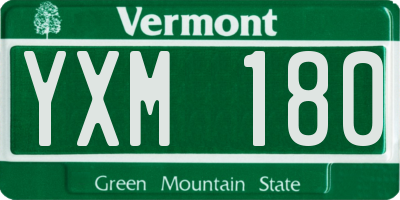 VT license plate YXM180