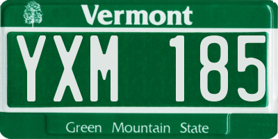 VT license plate YXM185